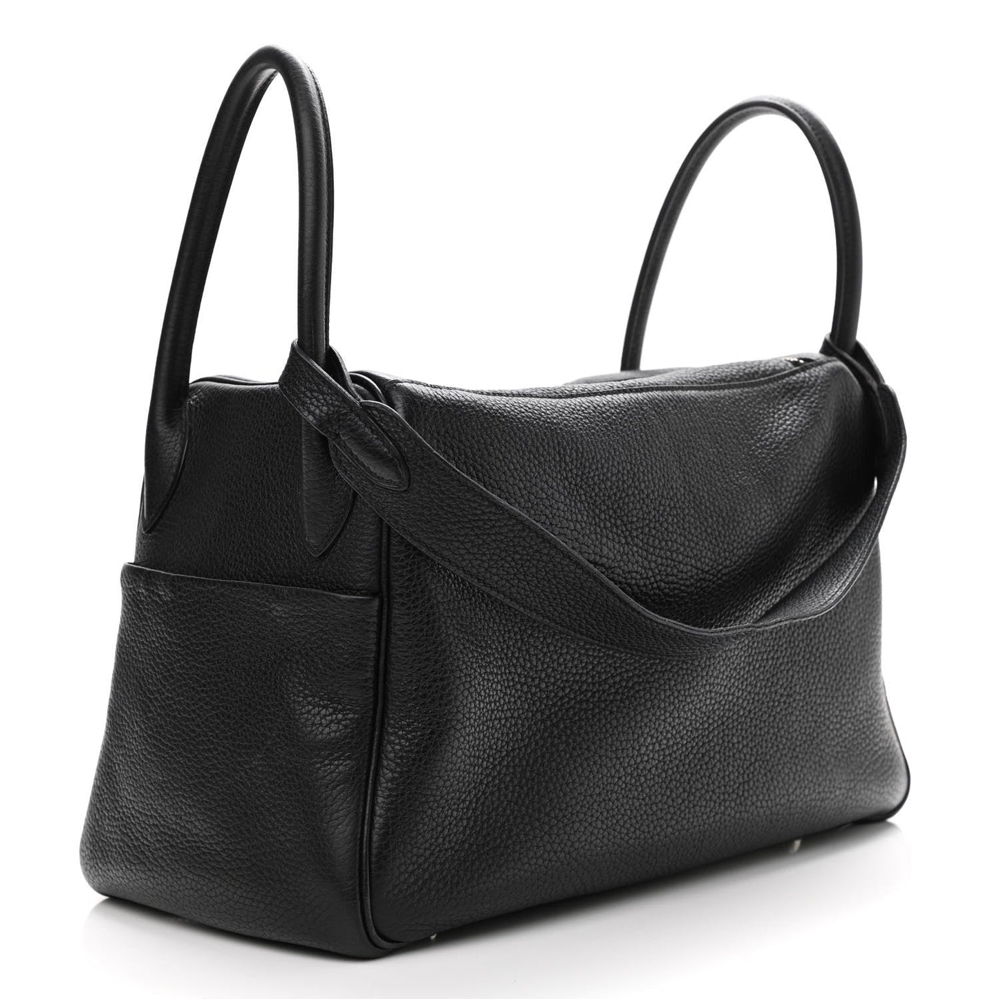 HERMÈS TAURILLON CLEMENCE VERSO LINDY 30 BAG BLACK TOFFEE