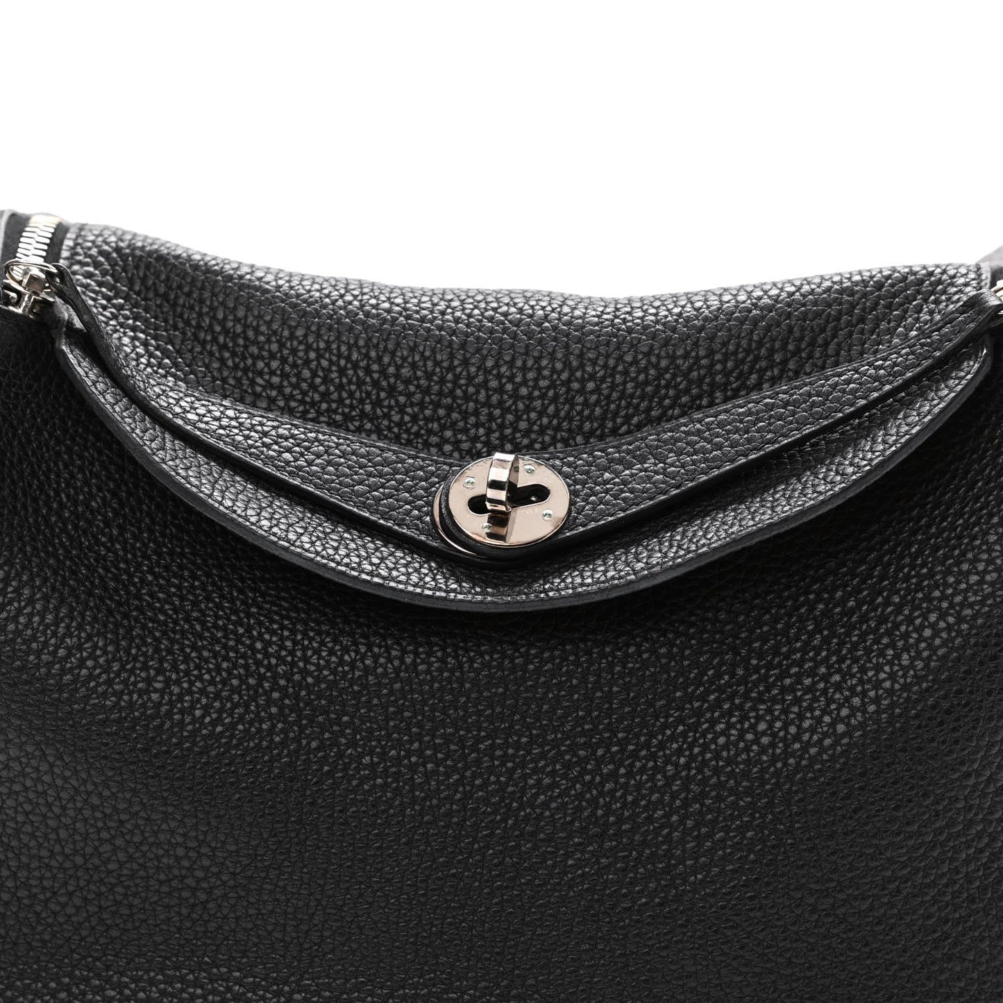 HERMÈS TAURILLON CLEMENCE VERSO LINDY 30 BAG BLACK TOFFEE