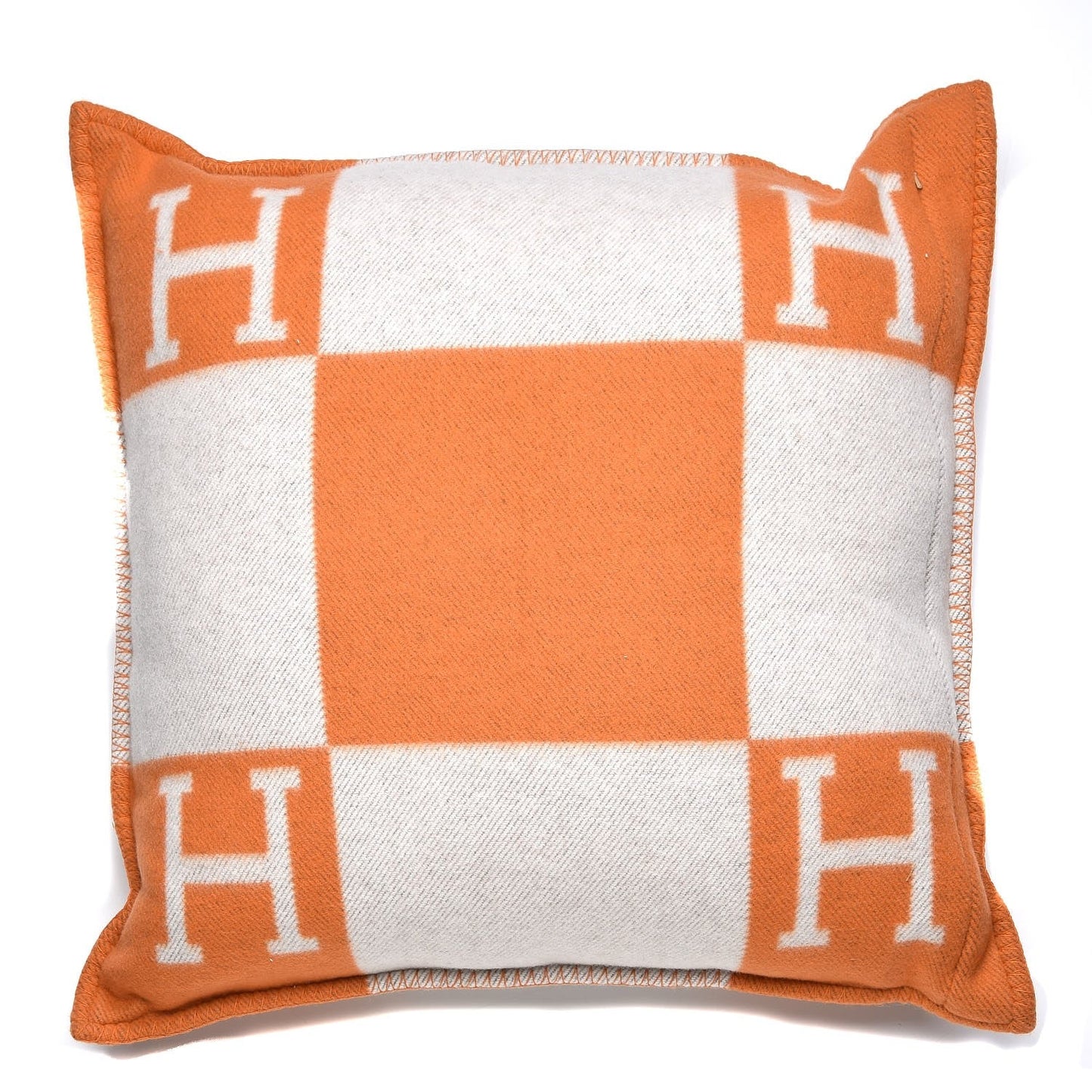 HERMÈS AVALON ECRU & POTRRON SIGNATURE H PILLOW CASE