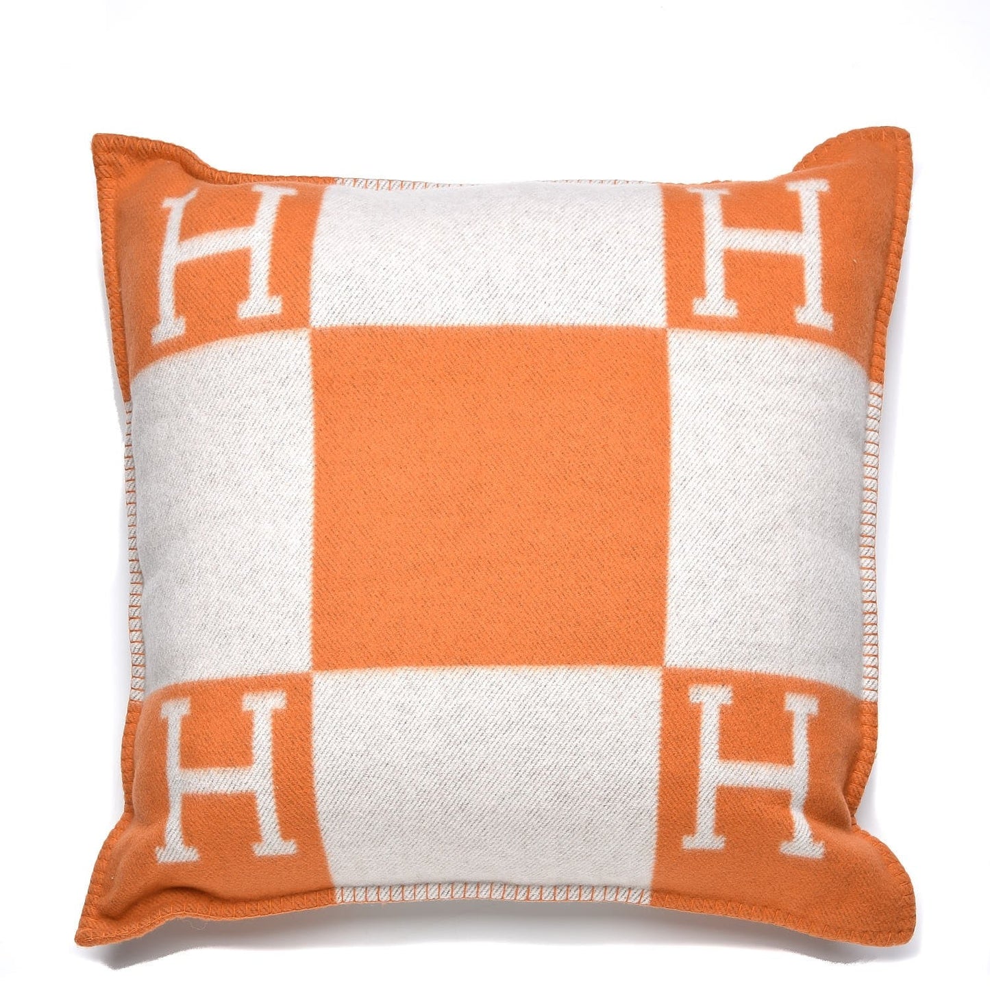HERMÈS AVALON ECRU & POTRRON SIGNATURE H PILLOW CASE