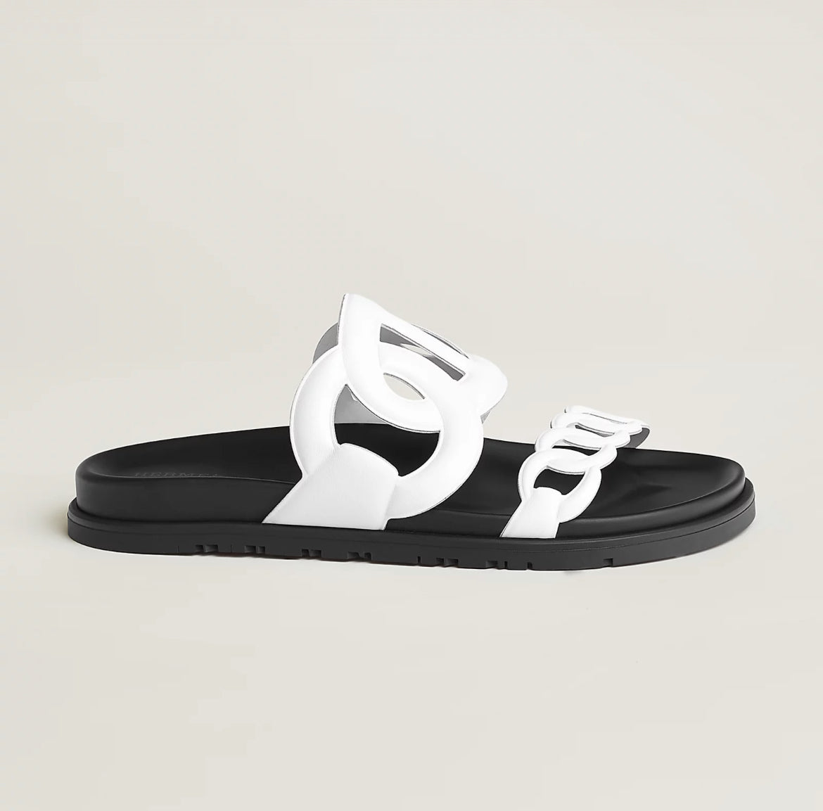 HERMÈS LEATHER CHAINE D'ANCRE EXTRA SANALS MULES