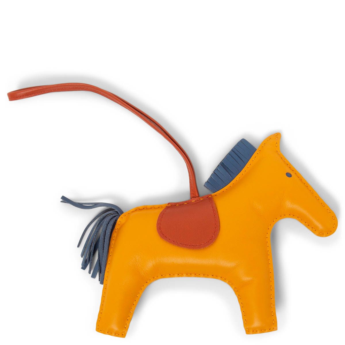 HERMÈS RODEO JAUNE D OR BLEU AGATE CORNALINE GRIGRI HORSE BAG CHARM