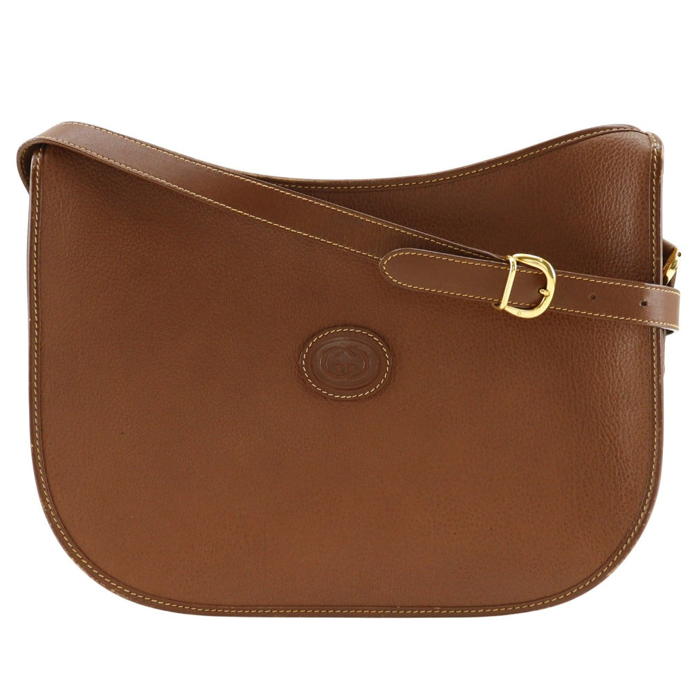 GUCCI Shoulder Bag 001.084.1036 Calfskin Brown Old Gucci Interlocking G