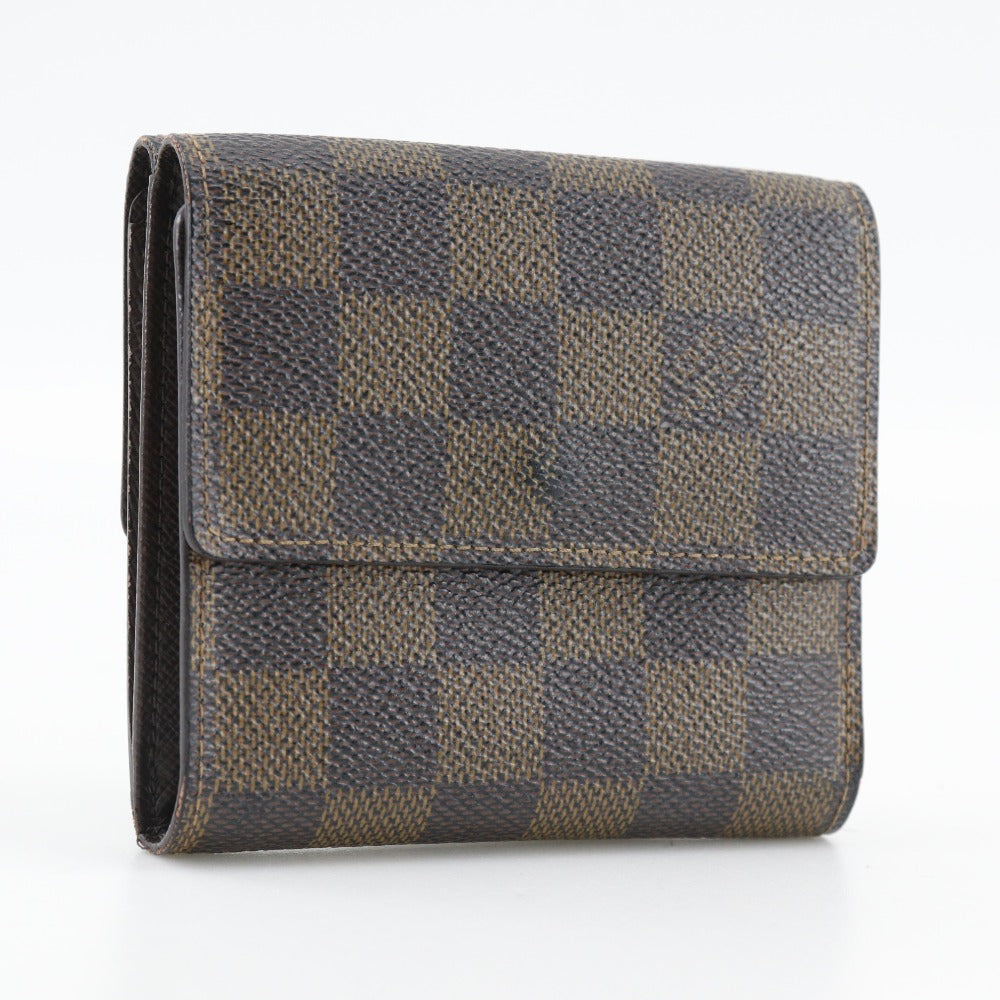 LOUIS VUITTON Bifold Wallet N61652 Damier canvas Brown W Hook Wallet Porte BilletsCartes Crdit