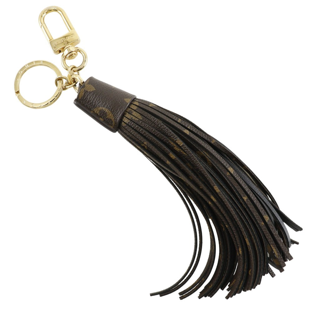 LOUIS VUITTON key ring MP1768 Monogram canvas Brown Bag charm Tassel