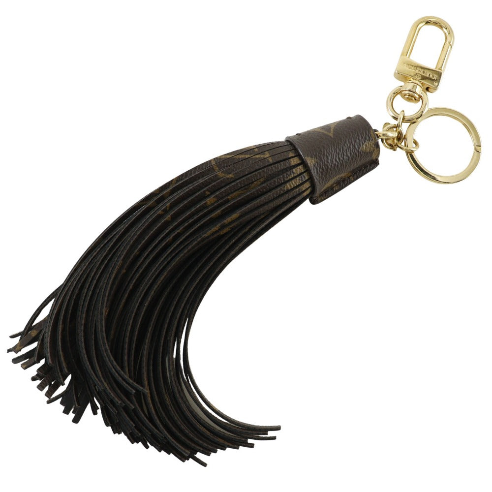 LOUIS VUITTON key ring MP1768 Monogram canvas Brown Bag charm Tassel