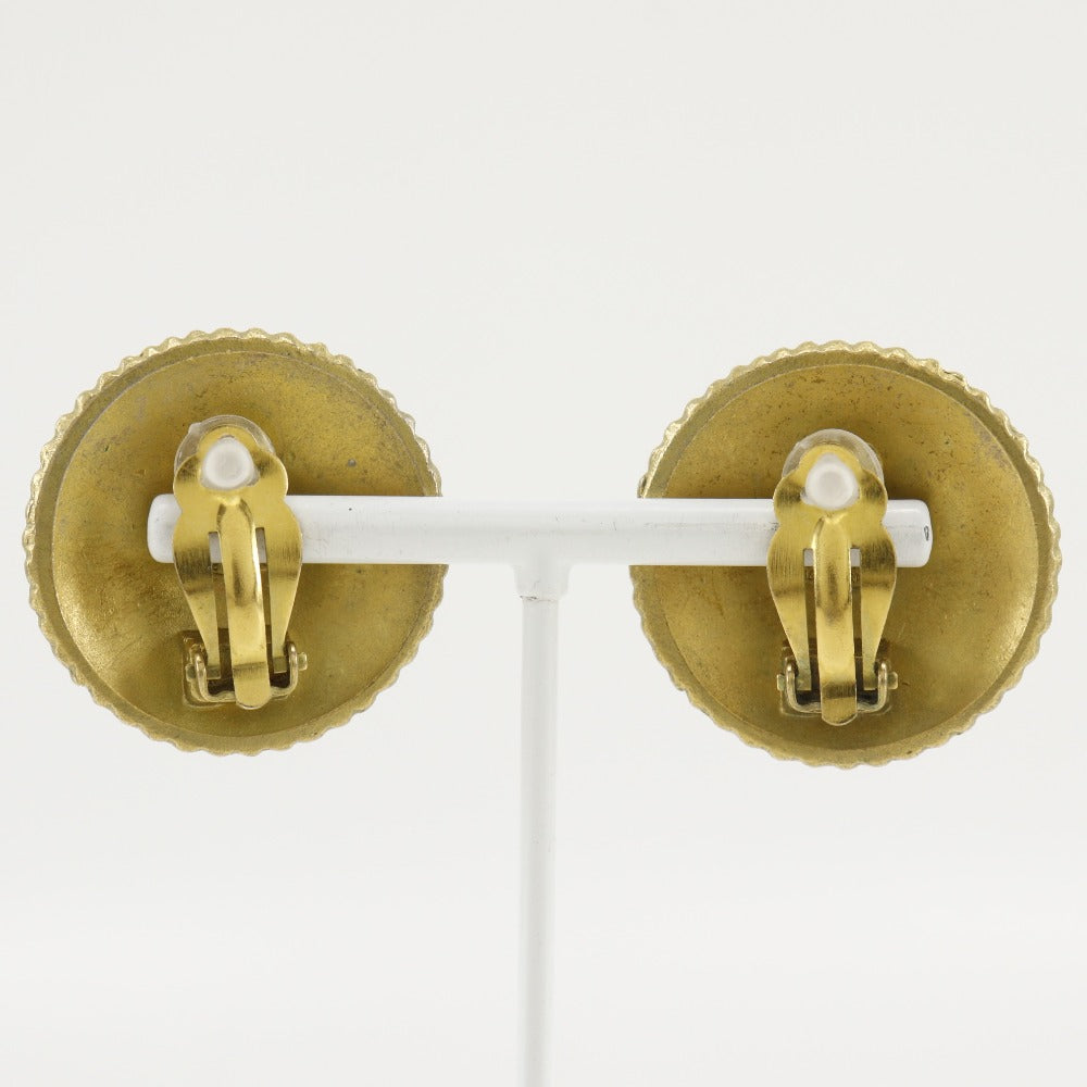 CHANEL Earring Plated Gold gold vintage COCO logo