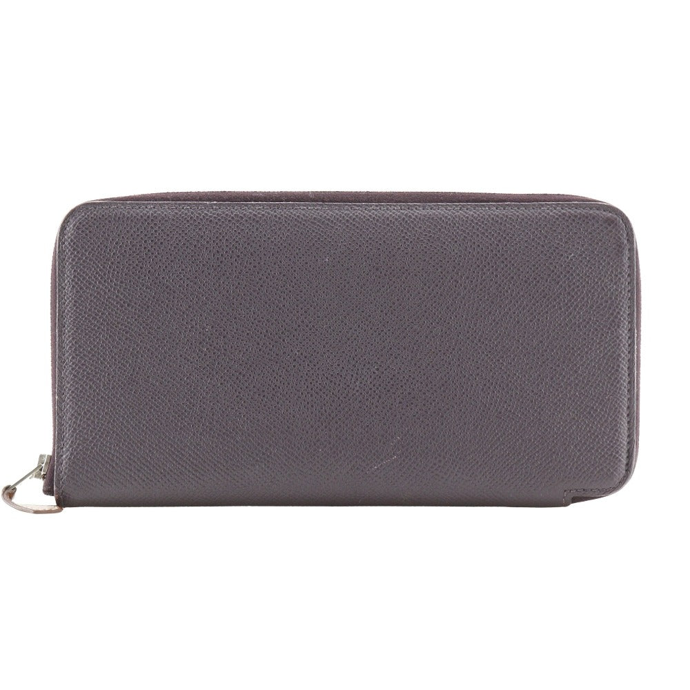 HERMES Long Wallet Purse Epsom purple Azap Long Silk Inn Women