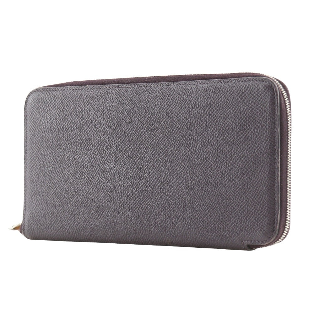HERMES Long Wallet Purse Epsom purple Azap Long Silk Inn Women