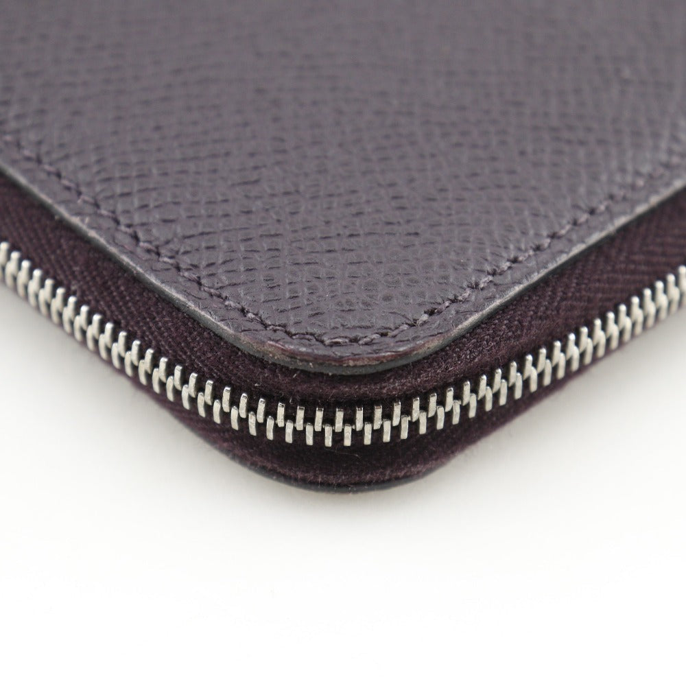 HERMES Long Wallet Purse Epsom purple Azap Long Silk Inn Women