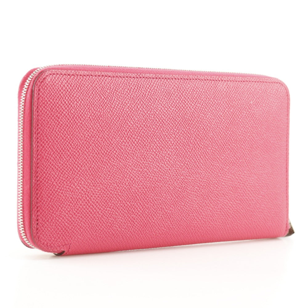 HERMES Long Wallet Purse Epsom pink Azap Long Silk Inn Women