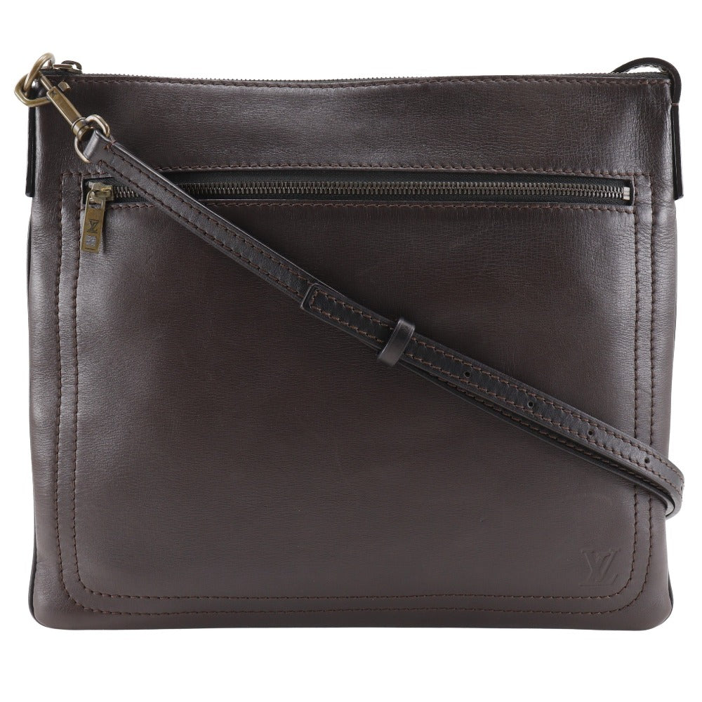 LOUIS VUITTON Shoulder Bag M92073 Calfskin Brown Utah Sac Plat
