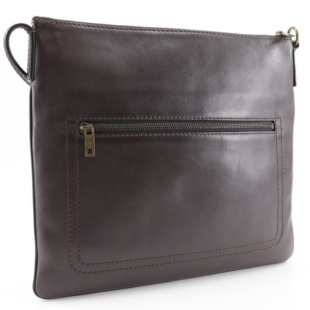 LOUIS VUITTON Shoulder Bag M92073 Calfskin Brown Utah Sac Plat