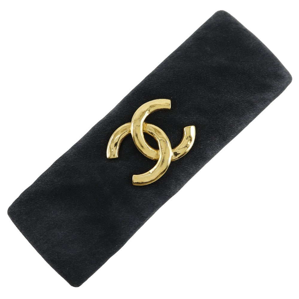 CHANEL Valletta Suede, Plated Gold black COCO Mark Women