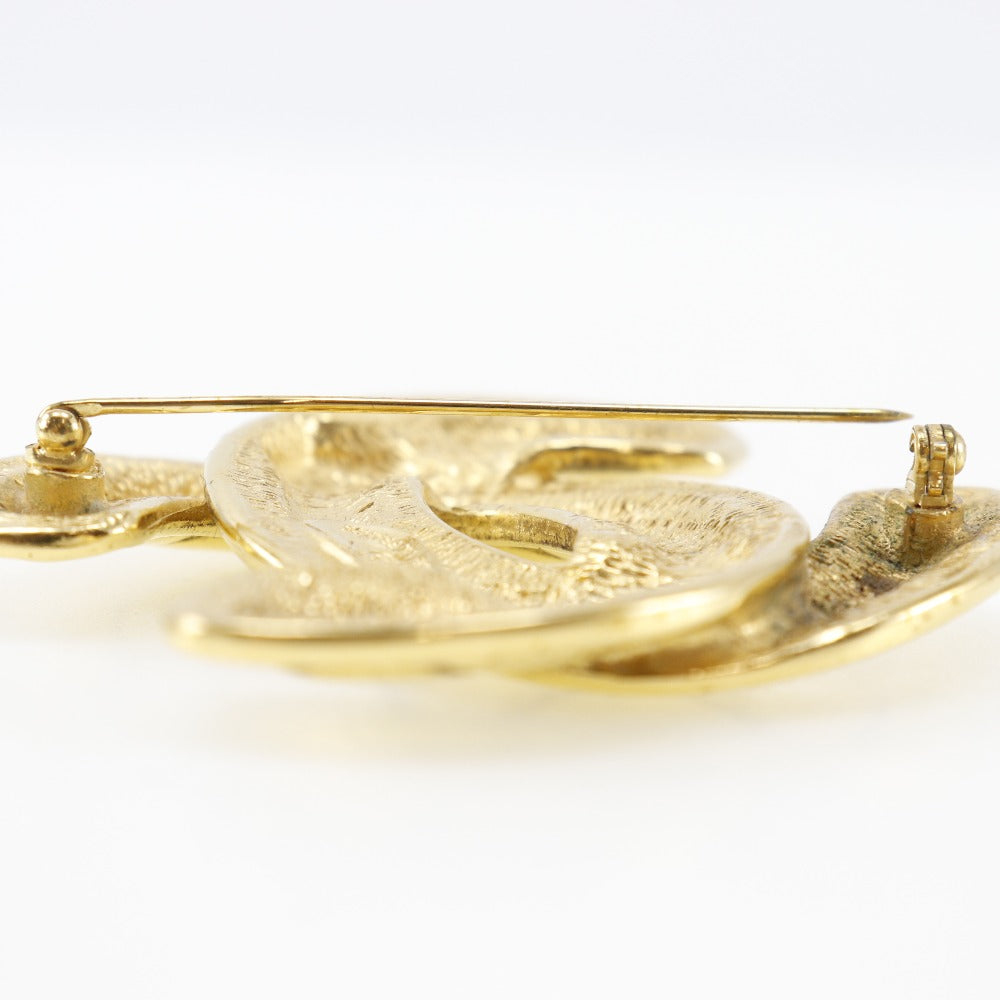 CHANEL Brooch Plated Gold gold COCO Mark Women