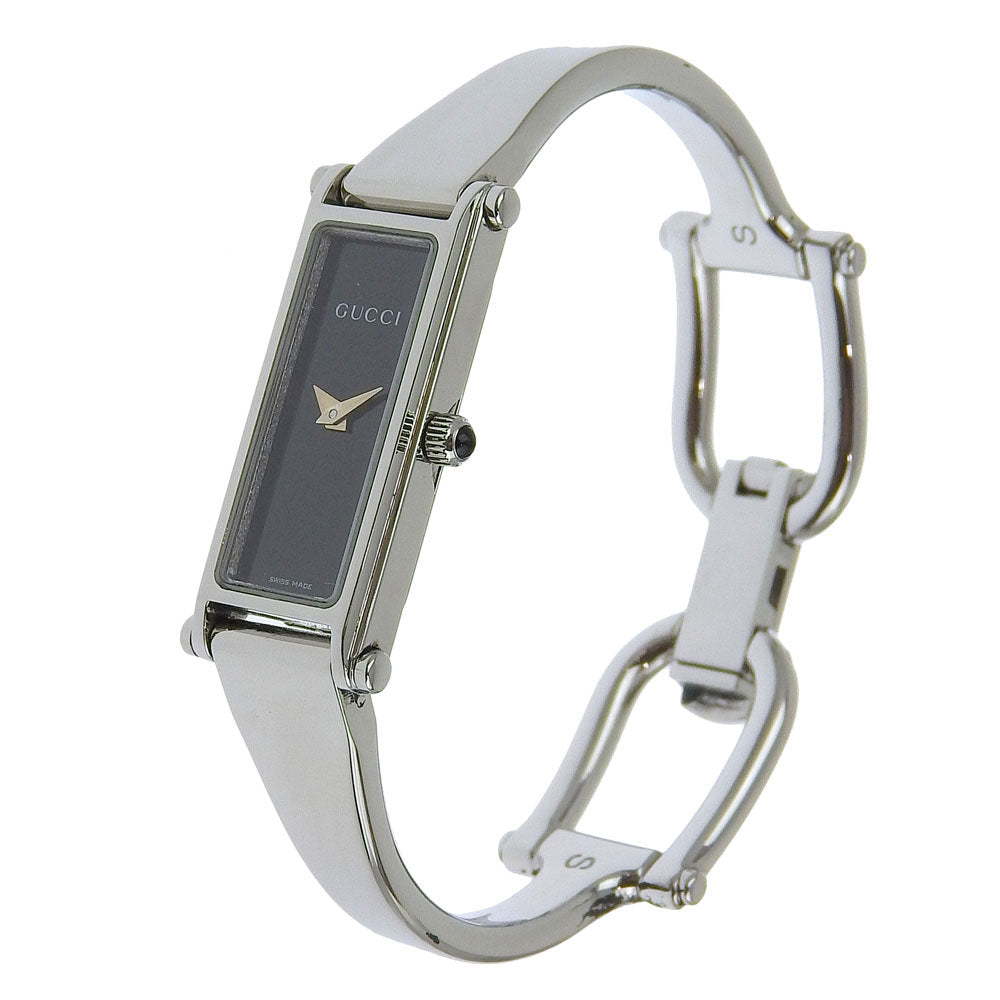 GUCCI Watches Quartz 1500L Stainless Steel black black dial Women
