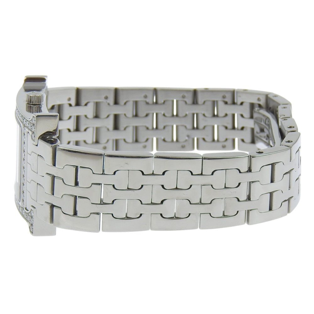 HERMES Watches Quartz HH1.230 Diamond, Stainless Steel white Diamond Bezel H watch white dial