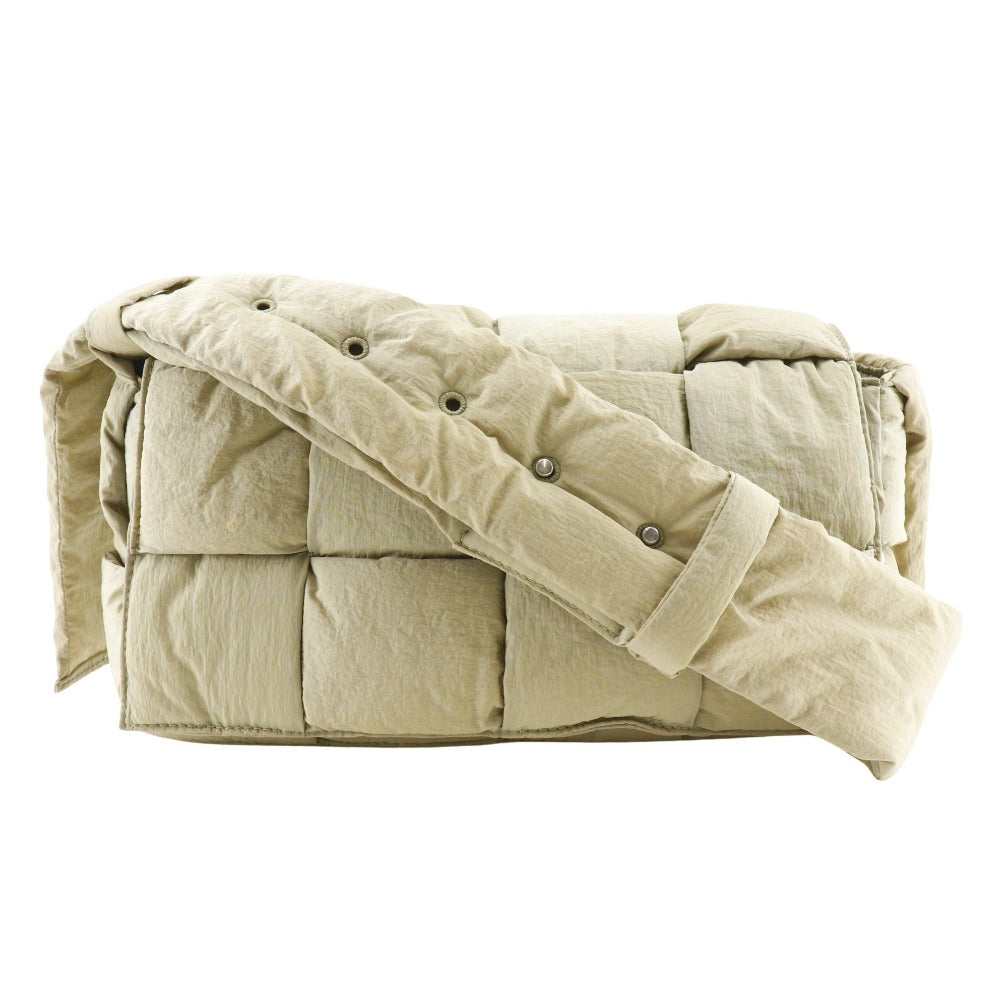 BOTTEGAVENETA Shoulder Bag Nylon khaki MAXI INTRECCIATO Padded Tech Cassette unisex(Unisex)