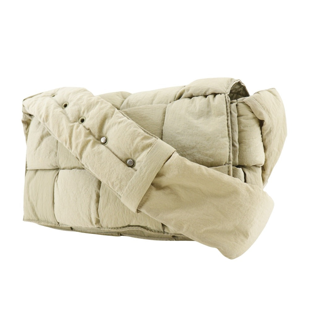 BOTTEGAVENETA Shoulder Bag Nylon khaki MAXI INTRECCIATO Padded Tech Cassette unisex(Unisex)
