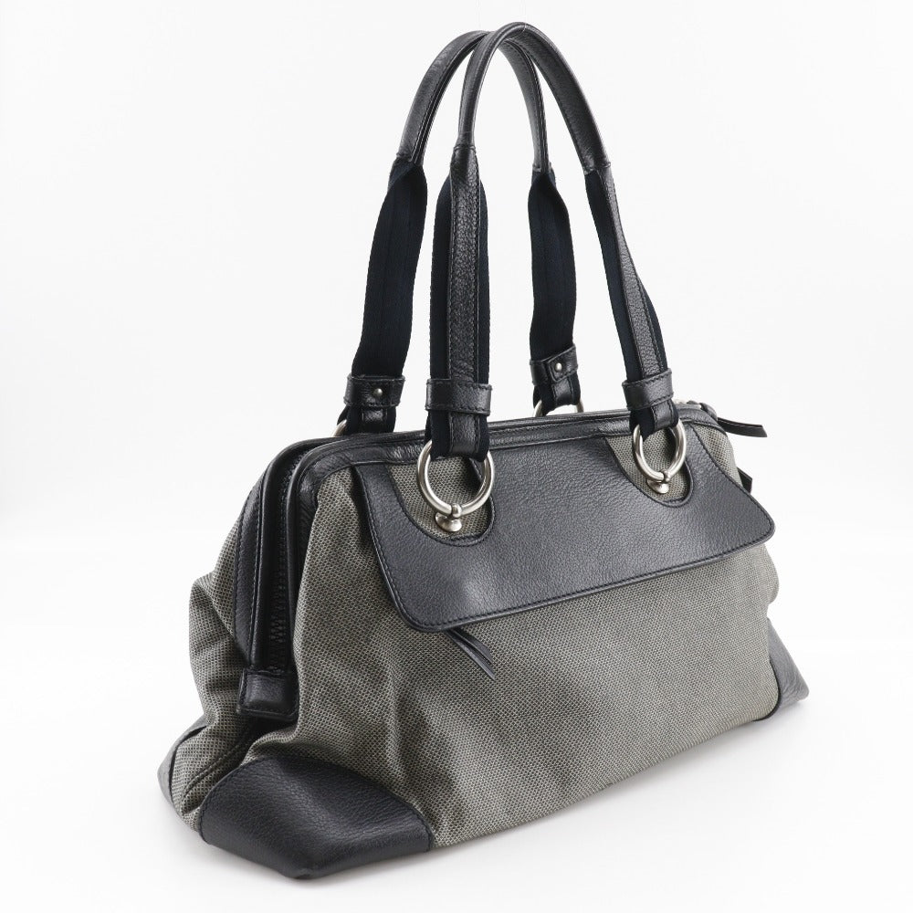 BOTTEGAVENETA Tote Bag Canvas, Leather Gray / black Women