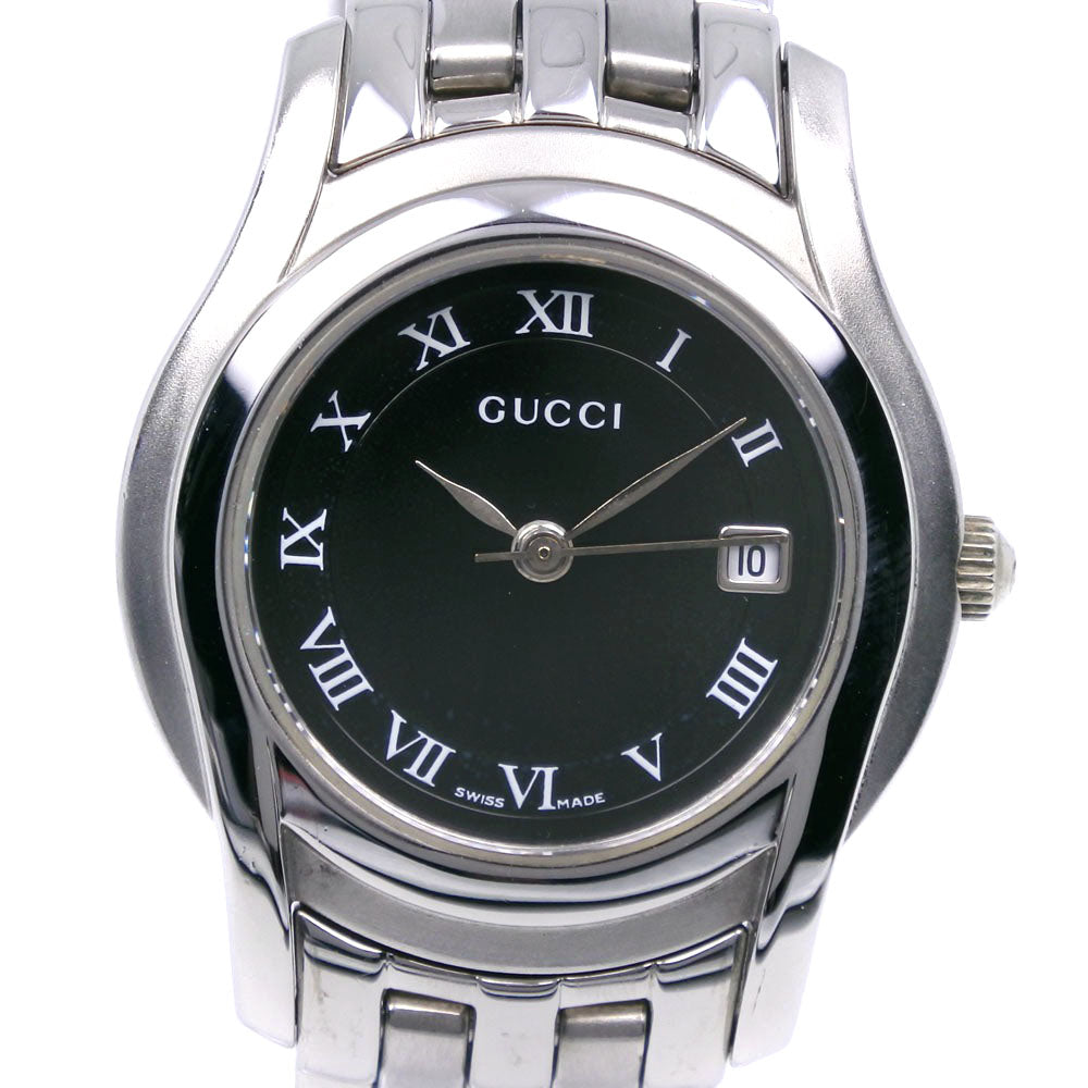 GUCCI Watches Quartz 5500L Stainless Steel black black dial Women