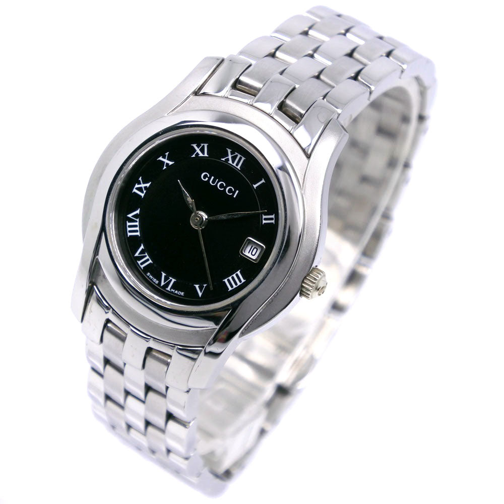 GUCCI Watches Quartz 5500L Stainless Steel black black dial Women