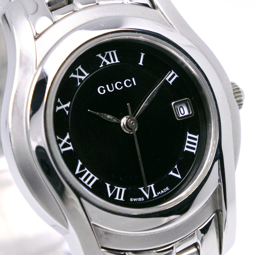 GUCCI Watches Quartz 5500L Stainless Steel black black dial Women