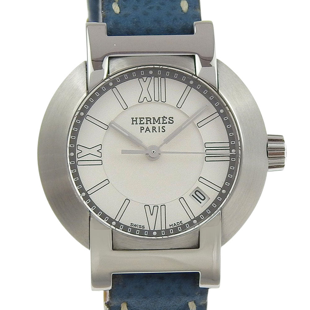 HERMES Watches Mechanical Automatic NO1.210 Stainless Steel , Leather white Nomad white dial