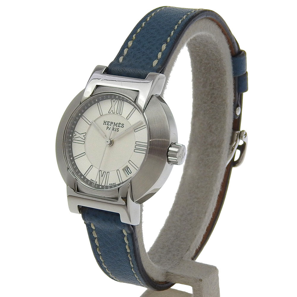 HERMES Watches Mechanical Automatic NO1.210 Stainless Steel , Leather white Nomad white dial