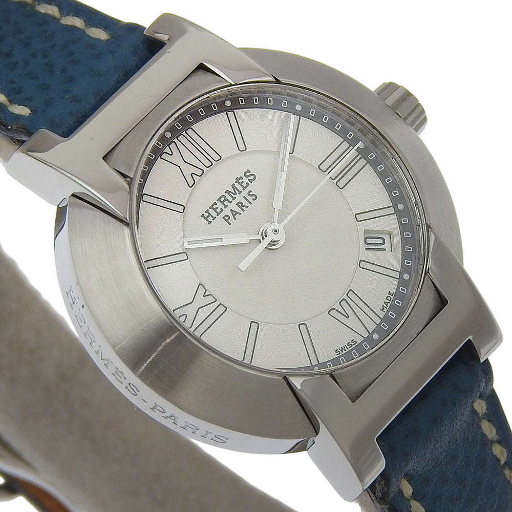 HERMES Watches Mechanical Automatic NO1.210 Stainless Steel , Leather white Nomad white dial