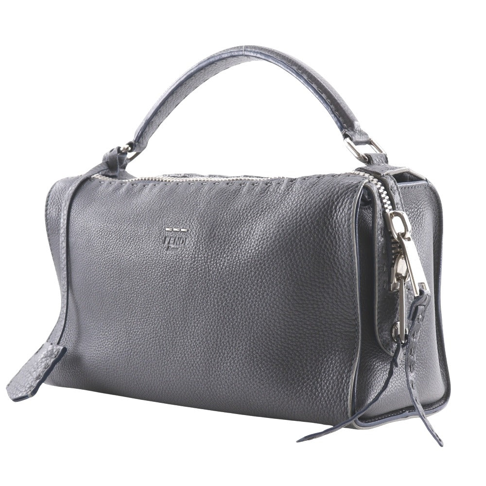 FENDI Handbag 8BL137 Calfskin gray 2WAYShoulder Celeria Ray Women