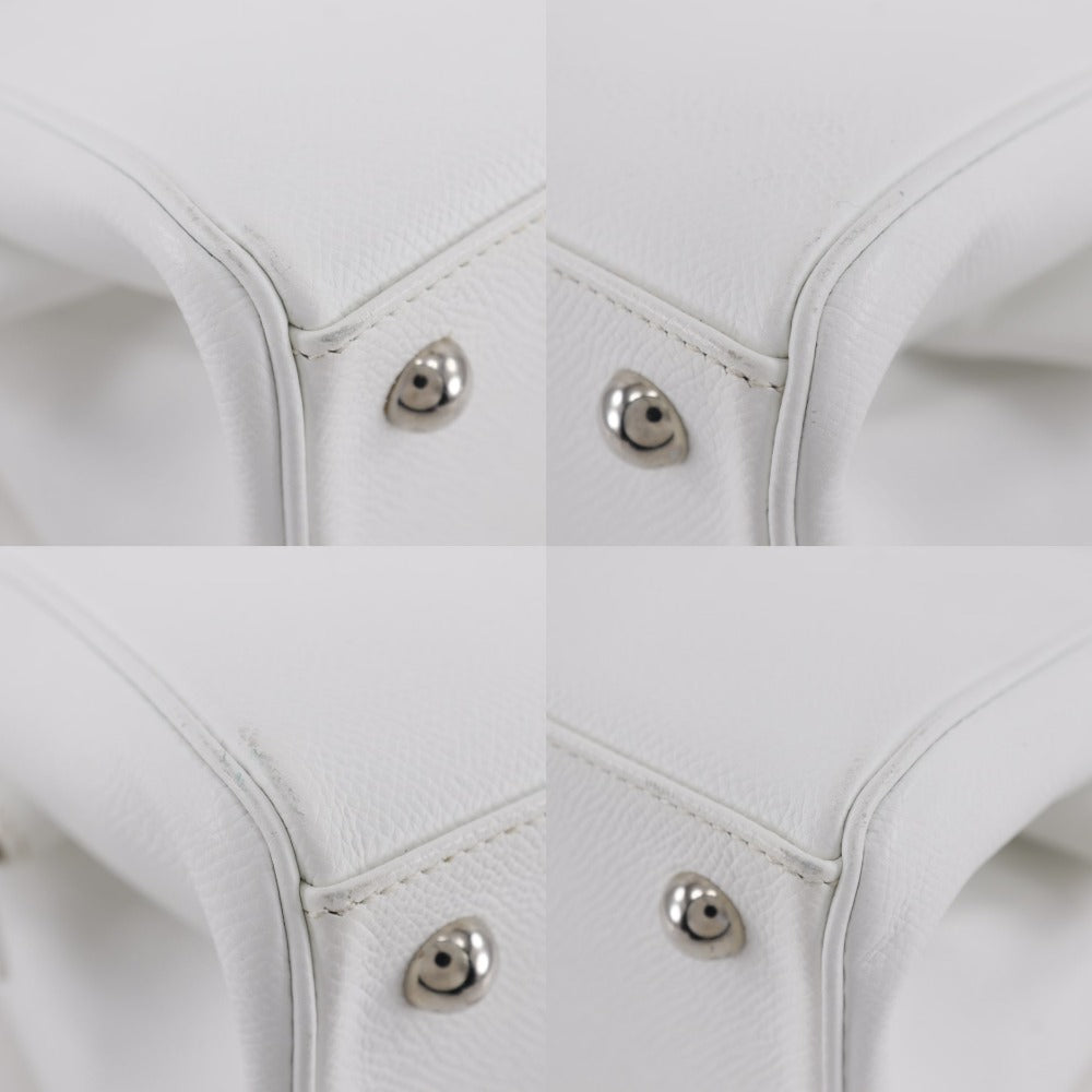 HERMES Handbag Epsom White Parribonne Bay PM Women