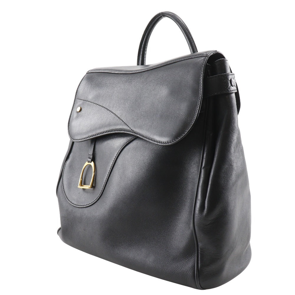 GUCCI Backpack Calfskin black vintage Old Gucci Women