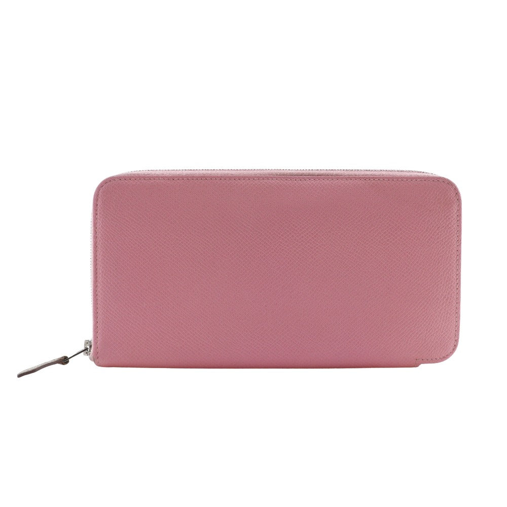 HERMES Long Wallet Purse Epsom pink Azap long silk in Women