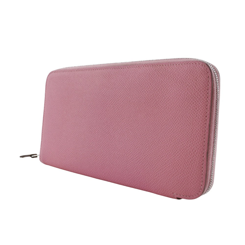 HERMES Long Wallet Purse Epsom pink Azap long silk in Women