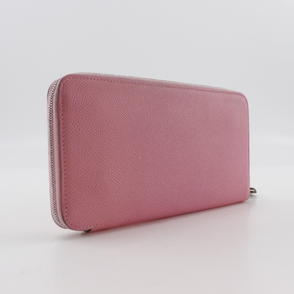 HERMES Long Wallet Purse Epsom pink Azap long silk in Women