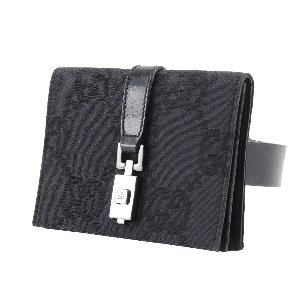 GUCCI Waist bag GG canvas black Belt bag Jackie line Women