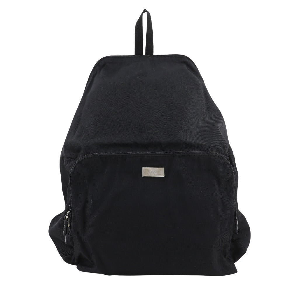 GUCCI Backpack 019.0302 Nylon canvas black Backpack unisex(Unisex)