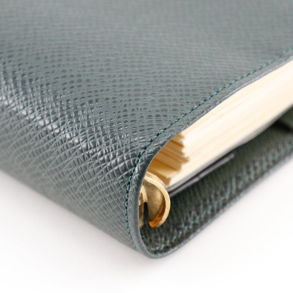 LOUIS VUITTON Notebook cover Taiga Dark green Agenda GM mens