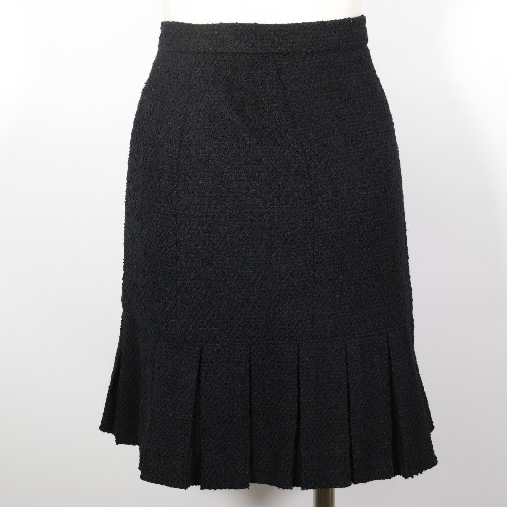 CHANEL skirt P09451V05945 97A Wool, Nylon black Pleated skirt Women 34