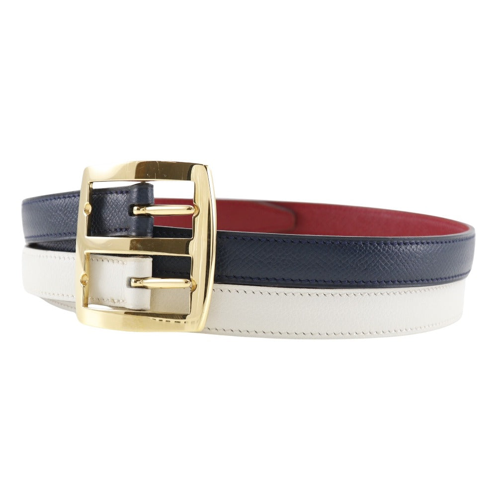 HERMES belt Courchevel, Swift multicolor reversible Women 70