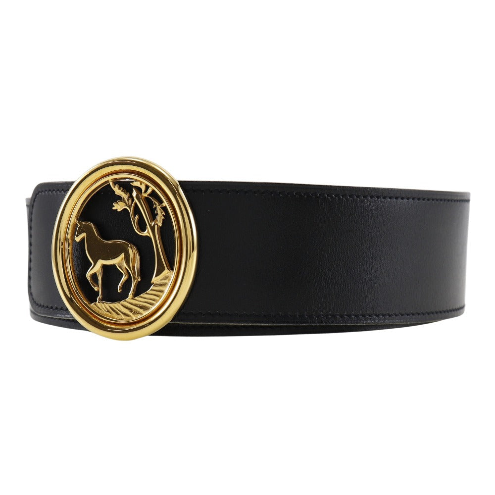 HERMES belt Boxcalf, Courchevel black Women