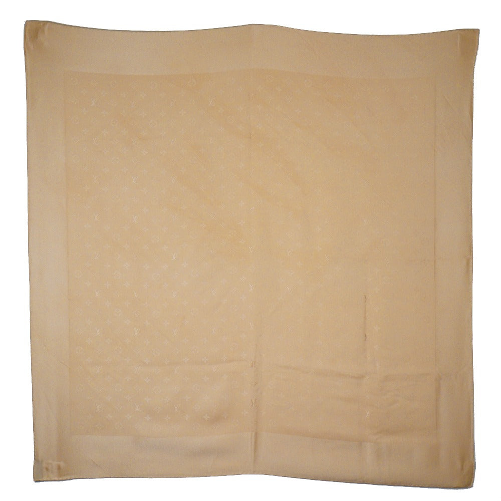 LOUIS VUITTON scarf silk beige Women