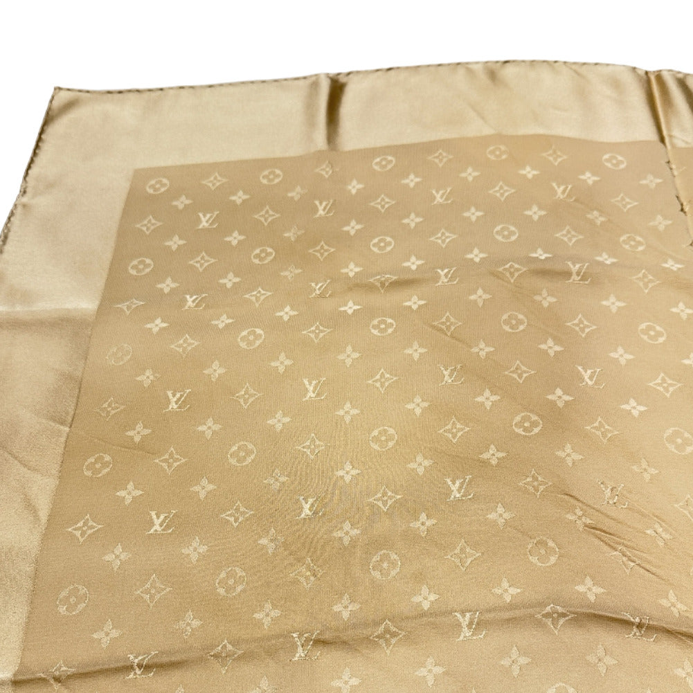 LOUIS VUITTON scarf silk beige Women