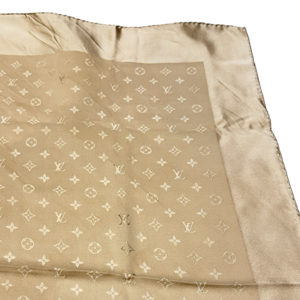 LOUIS VUITTON scarf silk beige Women