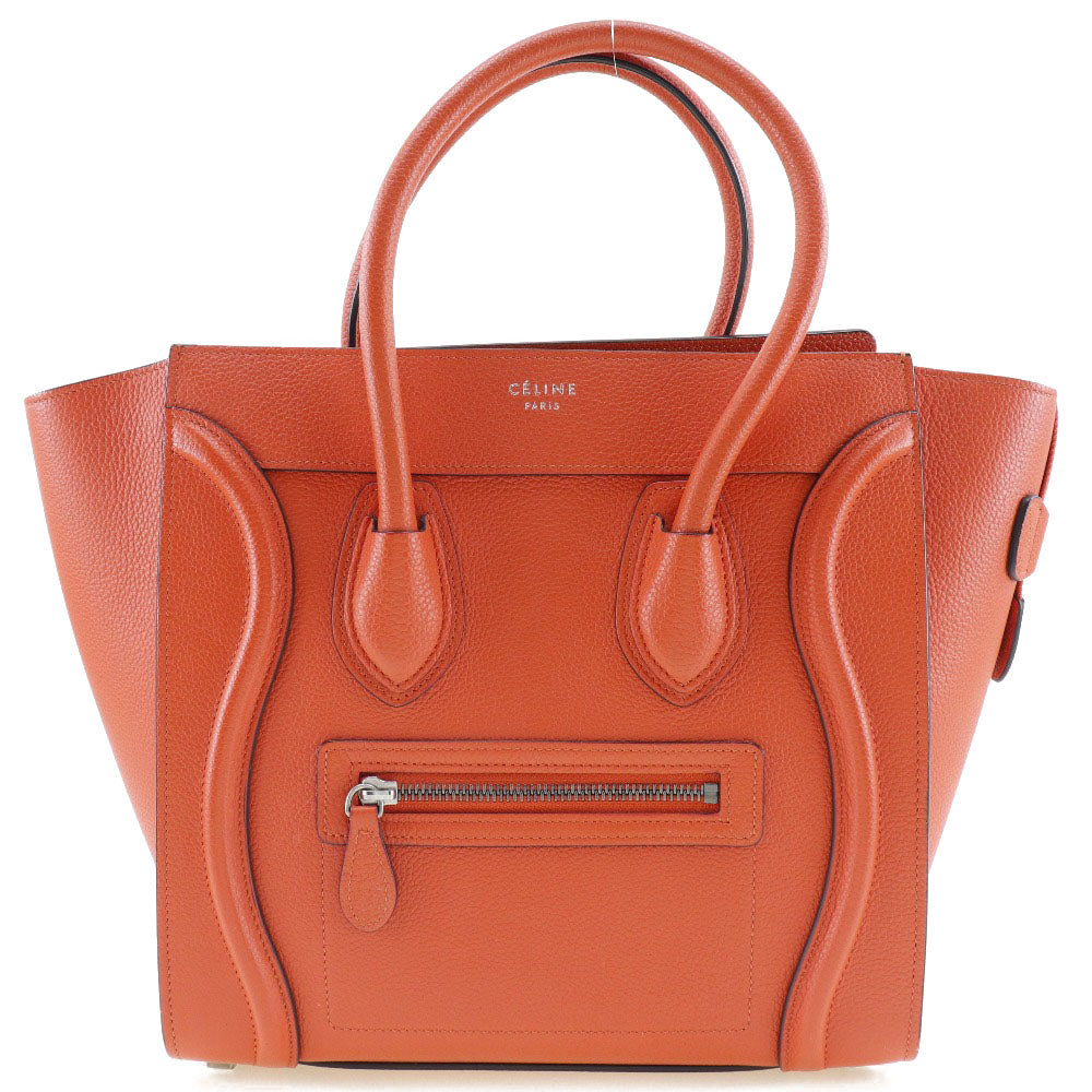 CELINE Handbag 167793DRU.27 leather vermilion Luggage micro shopper Women