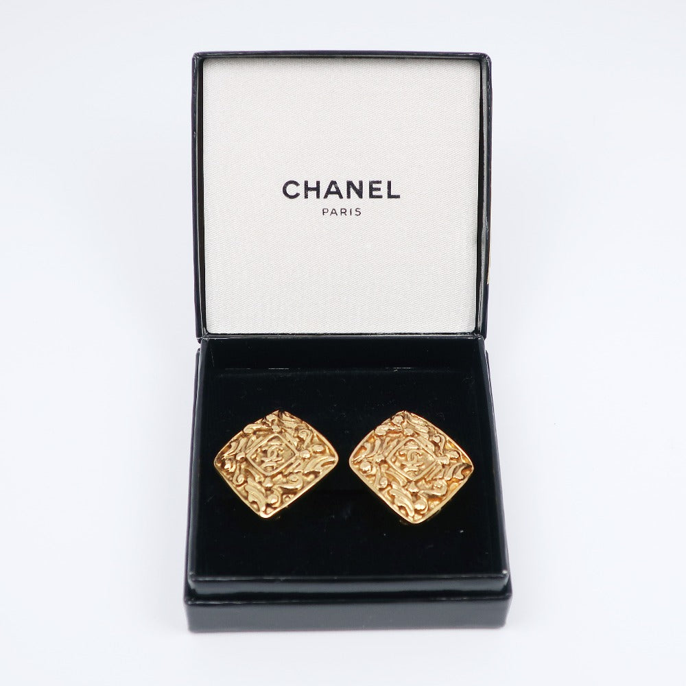 CHANEL Earring Plated Gold gold vintage COCO Mark Women
