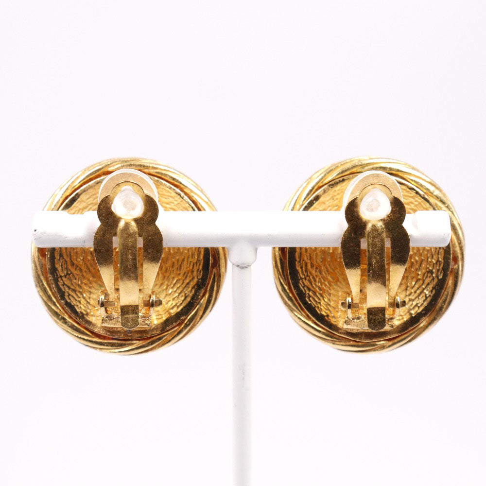 CHANEL Earring Plated Gold gold vintage COCO Mark Women