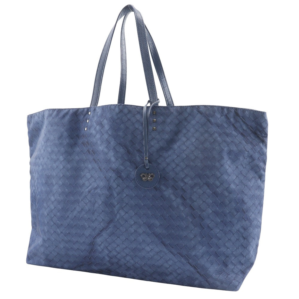 BOTTEGAVENETA Tote Bag Nylon Navy blue Intrusion unisex(Unisex)