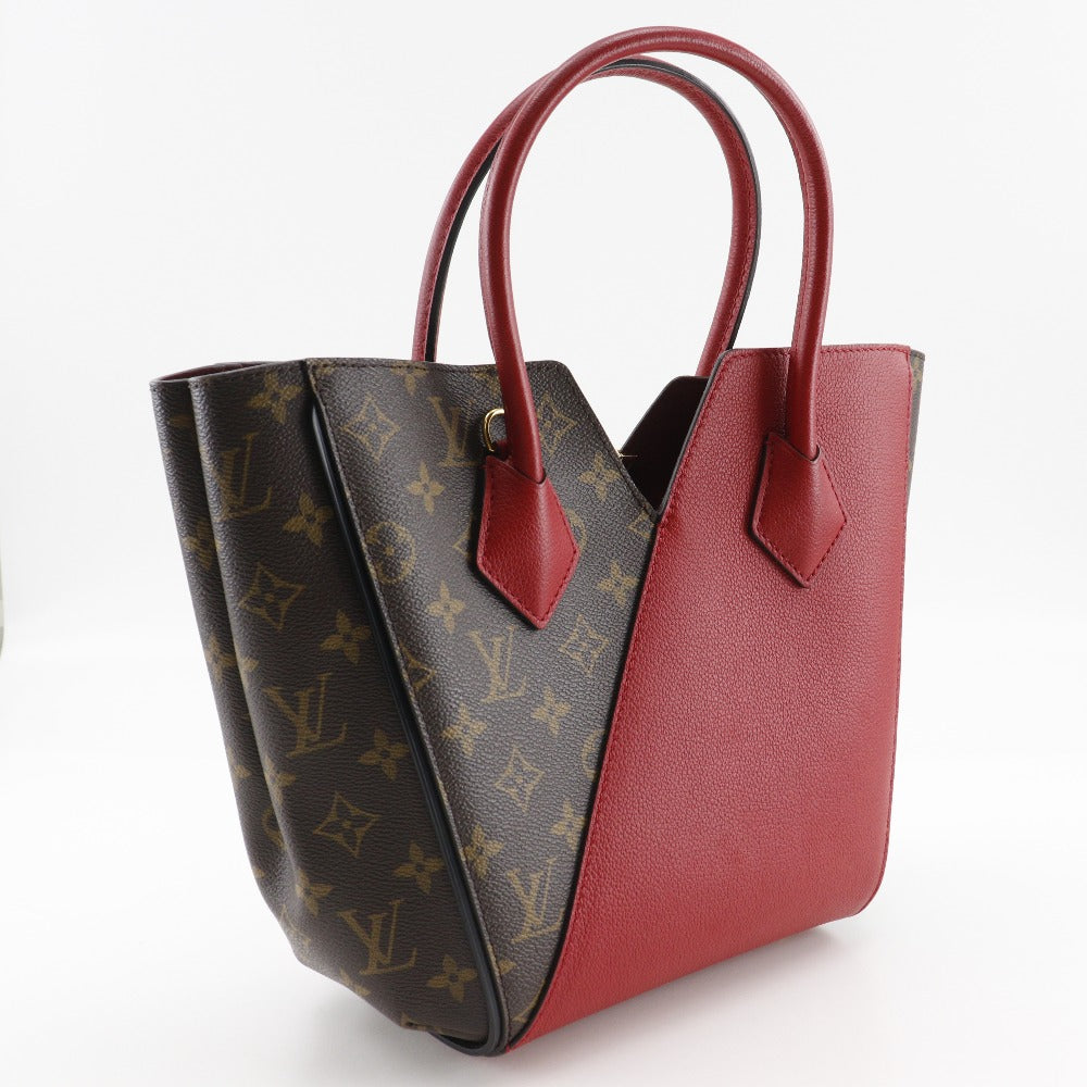 LOUIS VUITTON Handbag M41856 Monogram Canvas, Calfskin Brown / red 2WAYShoulder Kimono PM Women